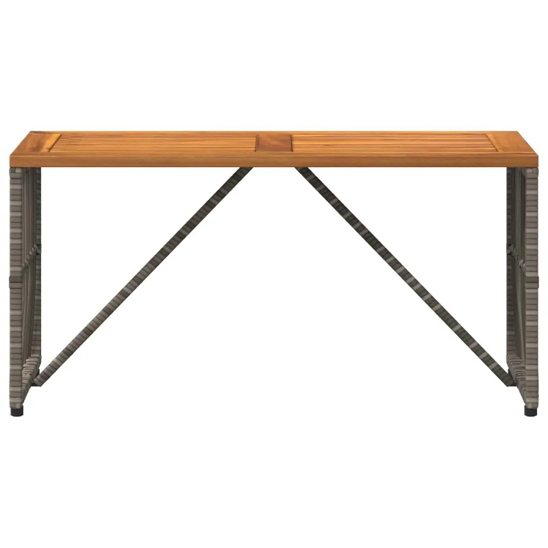 Lauko pöytä Valkoinen 80 x 40 x 40 cm Teräs ja polyrottinki