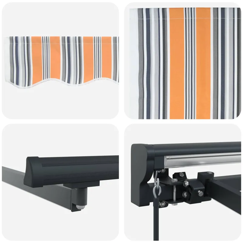 Rankinis markizės rėmas su LED 3,5 x 2,5 m