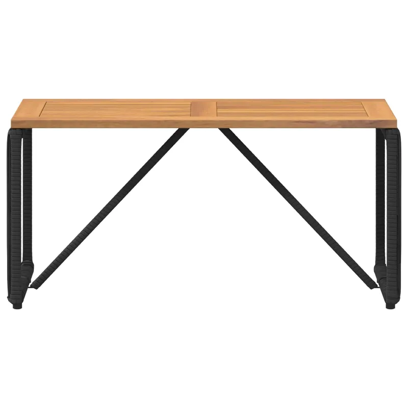 Lauko pöytä Musta ja Ruskea 80 x 40 x 40 cm polyrattanuoli