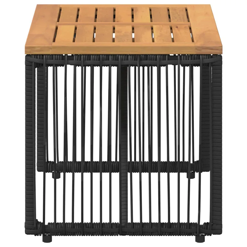 Lauko pöytä Musta ja Ruskea 80 x 40 x 40 cm polyrattanuoli