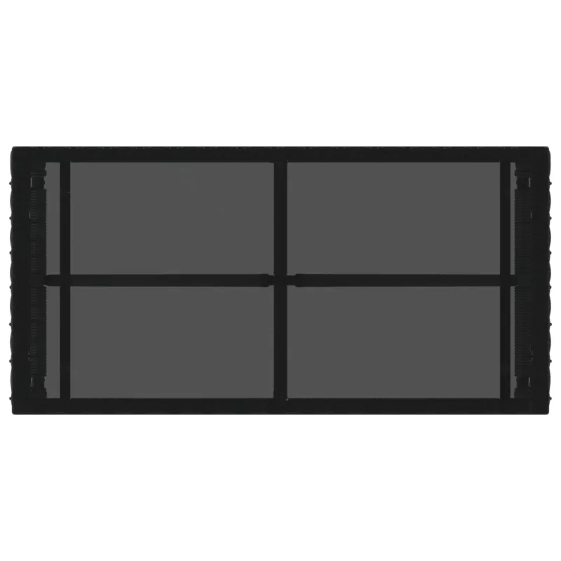 Ulkotason pöytä Musta 80 x 40 x 40 cm PE Rattan ja Lasia