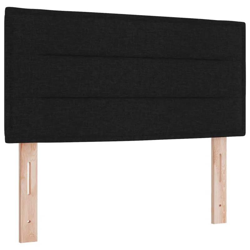 LED saugojimo lova su čiužiniu Juoda 90 x 200 cm Audinys