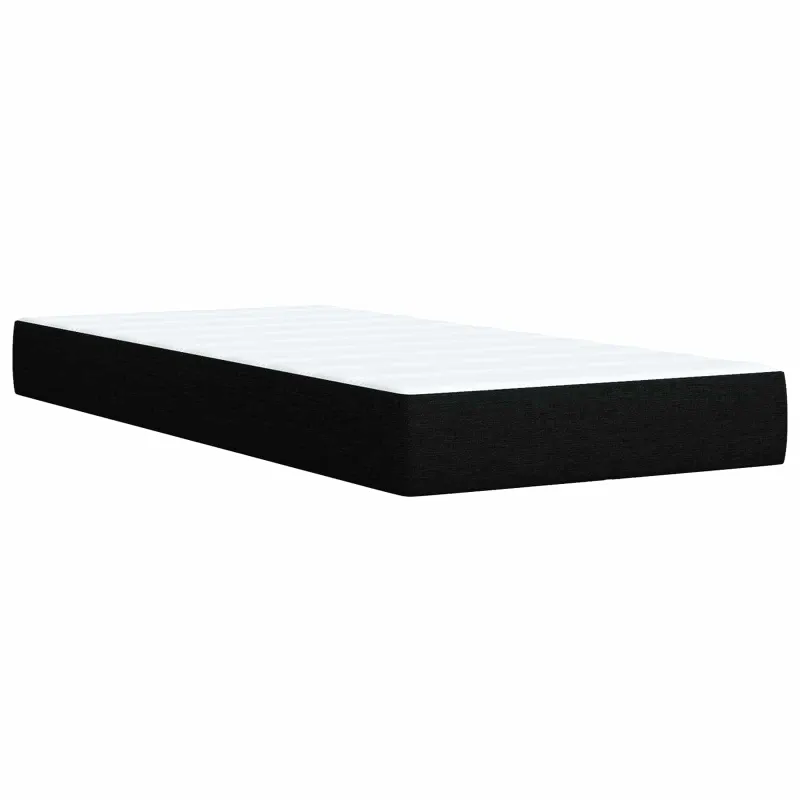 LED saugojimo lova su čiužiniu Juoda 90 x 200 cm Audinys