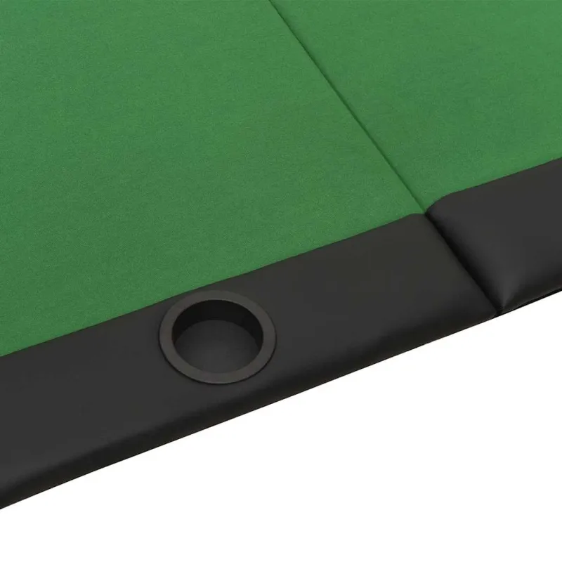 Sulankstomas pokerio stalas, žalias, 207x106x76cm, 10 žaidėjų