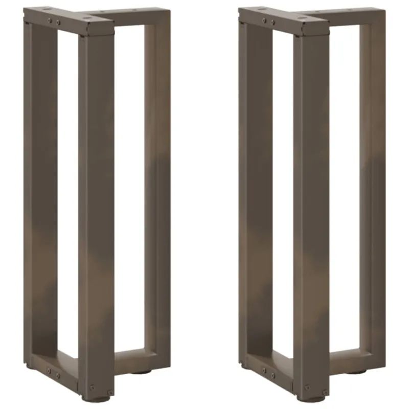 Konsolinio staliuko kojelės, T formos, 2 vnt., juodos, 25x28x(72-73) cm, plienas