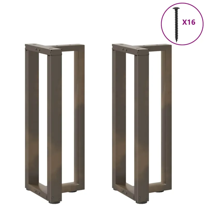 Konsolinio staliuko kojelės, T formos, 2 vnt., juodos, 25x28x(72-73) cm, plienas