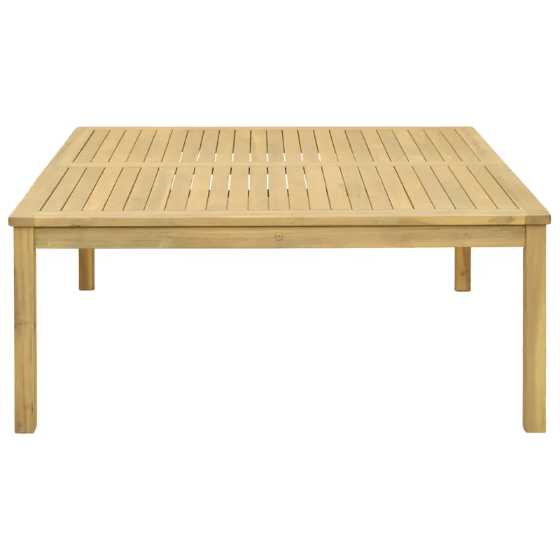 Kahvila- ja sohvapöytä Vaalea akatsiakuori 110 x 110 x 45 cm