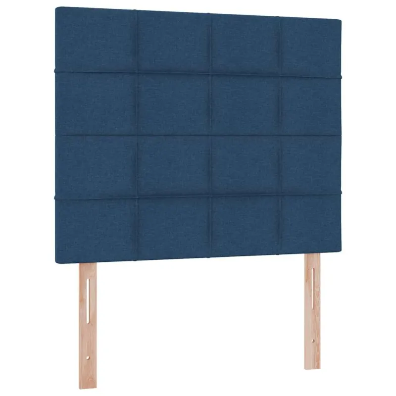 LED saugojimo lova su čiužiniu Mėlyna 120 x 190 cm Audinys
