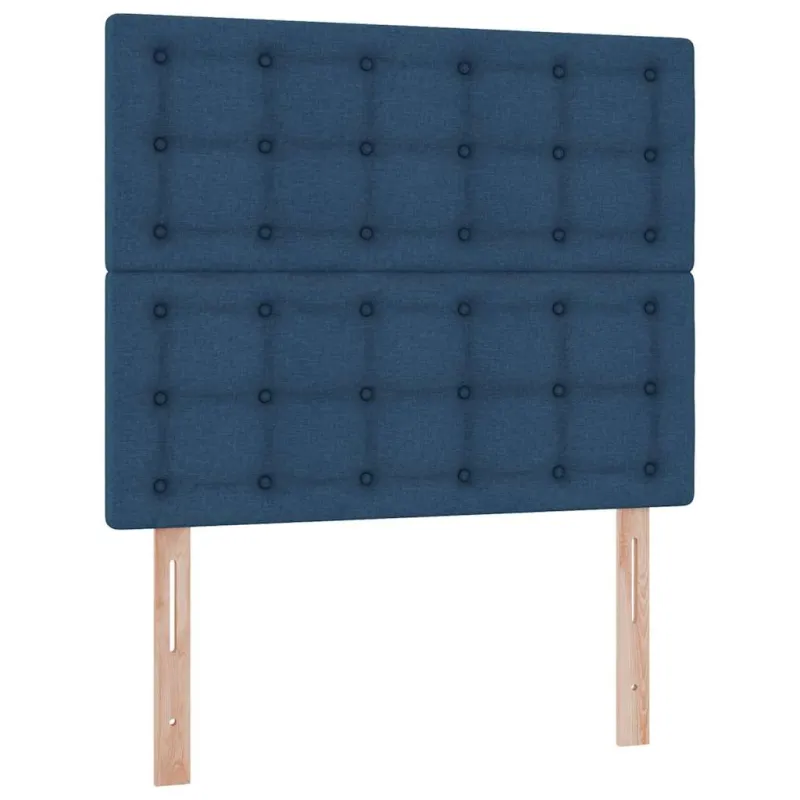 LED saugojimo lova su čiužiniu Mėlyna 120 x 190 cm Audinys