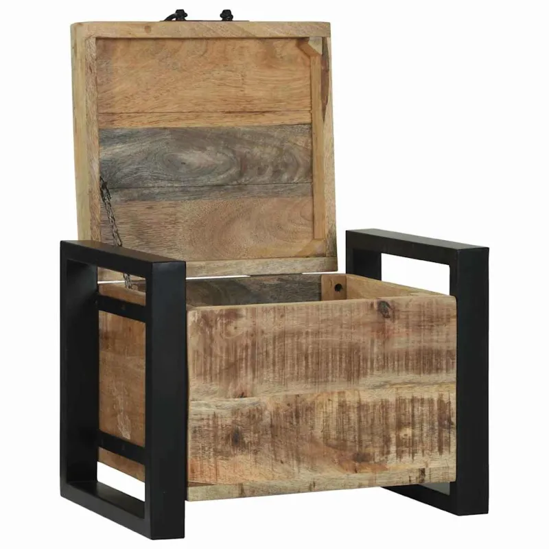 Saugojimo dėžės Ruda 40 x 30 x 30 cm Mango medienos masyvas