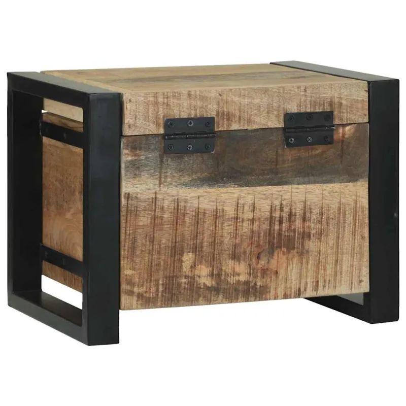 Saugojimo dėžės Ruda 40 x 30 x 30 cm Mango medienos masyvas