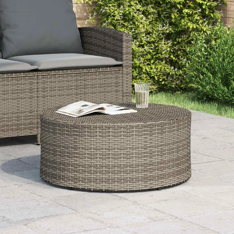 Lauko kahvikalusto Pilkullinen Ø 68 x 30 cm polyrattanu