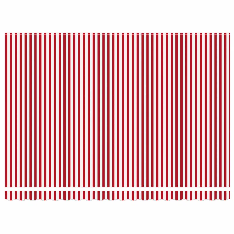 Rankinis markizės rėmas su LED Raudona ir balta 4 × 3,5 m