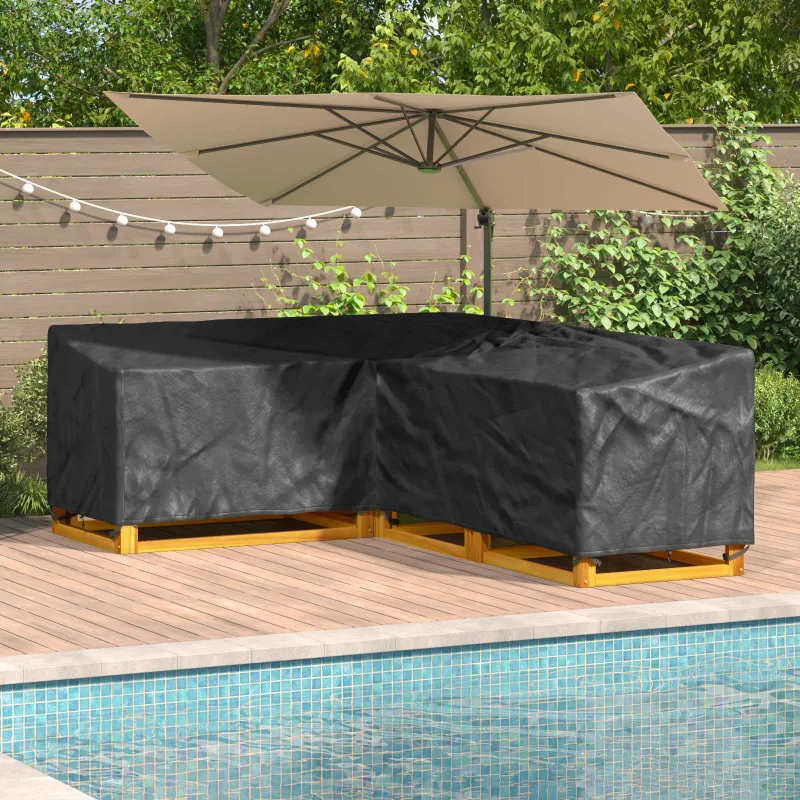 Baldų uždangalas Juodas 250 x 180 x 80 cm 210D Oksfordo audinys