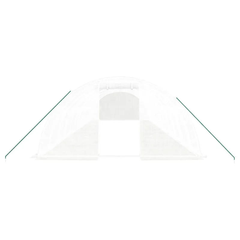 Šiltnamis su plieno rėmu, baltos spalvos, 12x4x2m, 48m²