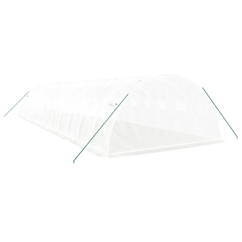 Šiltnamis su plieno rėmu, baltos spalvos, 12x4x2m, 48m²
