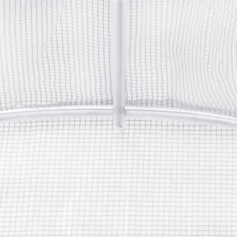 Šiltnamis su plieno rėmu, baltos spalvos, 12x4x2m, 48m²