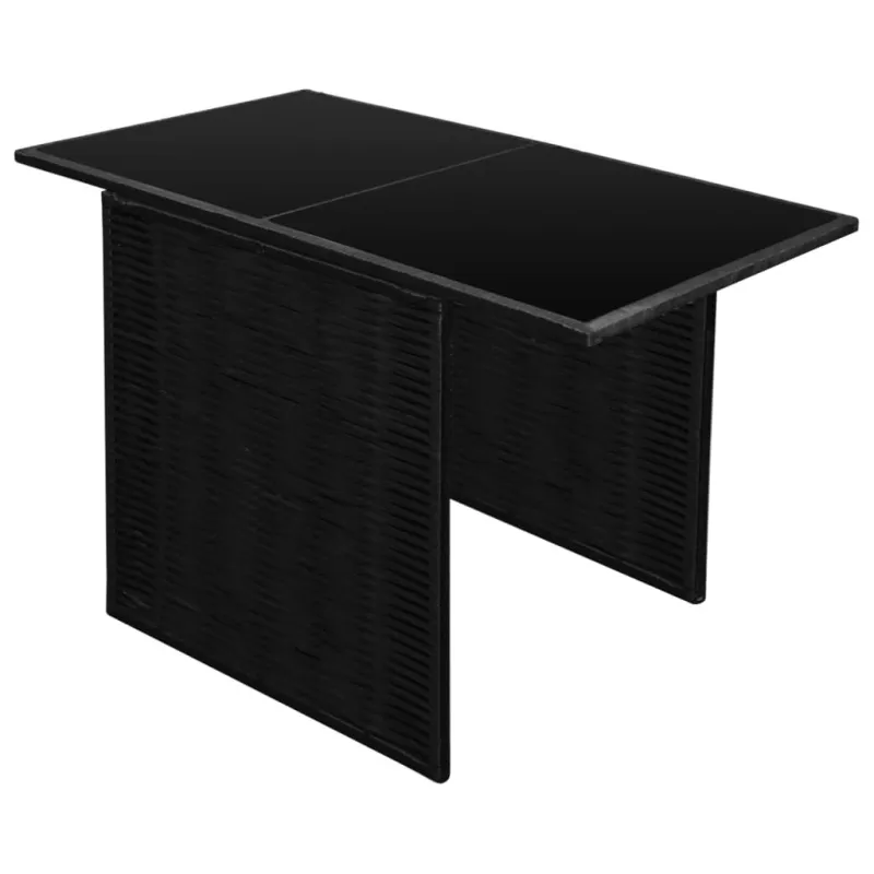 Bistrokalustesarja pehmusteilla, 3D, musta, poliratka.