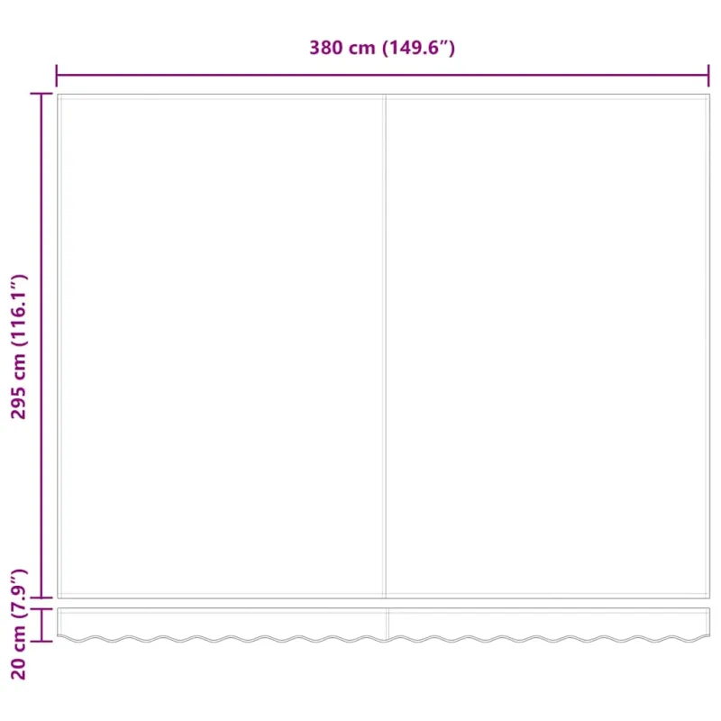 Ištraukiama markizė Raudona ir balta 400 × 300 cm