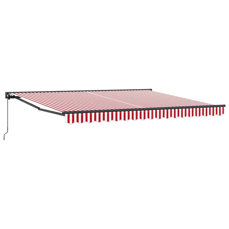 Markizės rėmas Raudona ir balta 400 × 300 cm