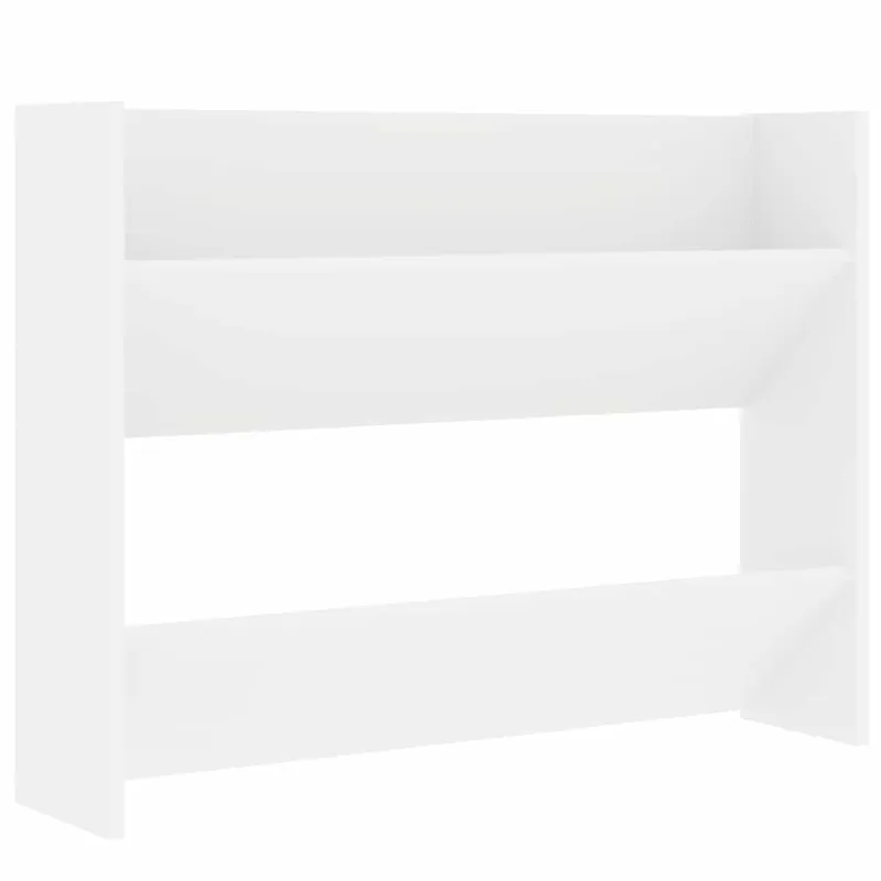 Sieninės spintelės batams, 2vnt., baltos, 80x18x60cm, MDP