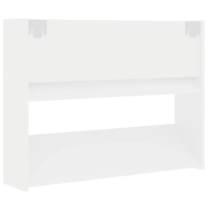 Sieninės spintelės batams, 2vnt., baltos, 80x18x60cm, MDP