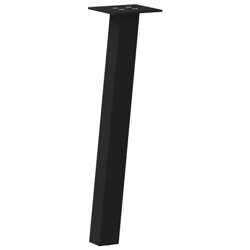 Kavos staliuko kojelės, 4 vnt., juodos, 42 cm, plienas