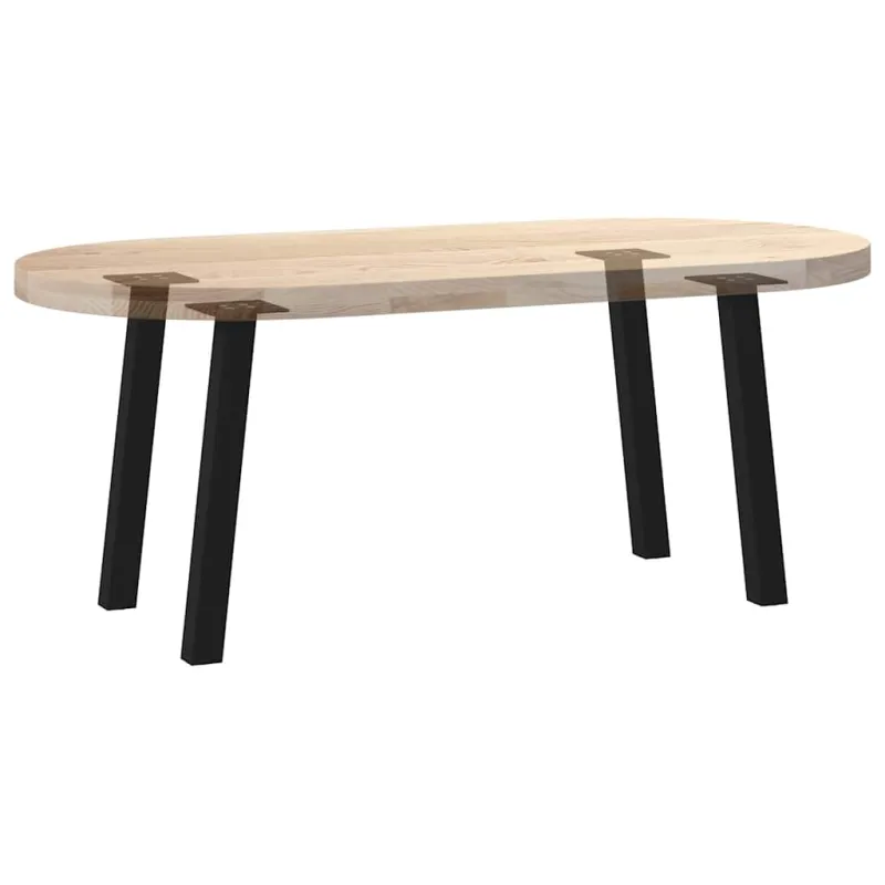 Kavos staliuko kojelės, 4 vnt., juodos, 42 cm, plienas