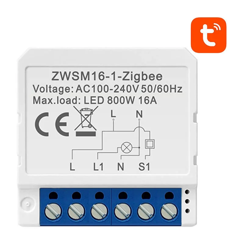 Smart-kytkinmoduuli ZigBee Avatto ZWSM16-W1 TUYA universaali