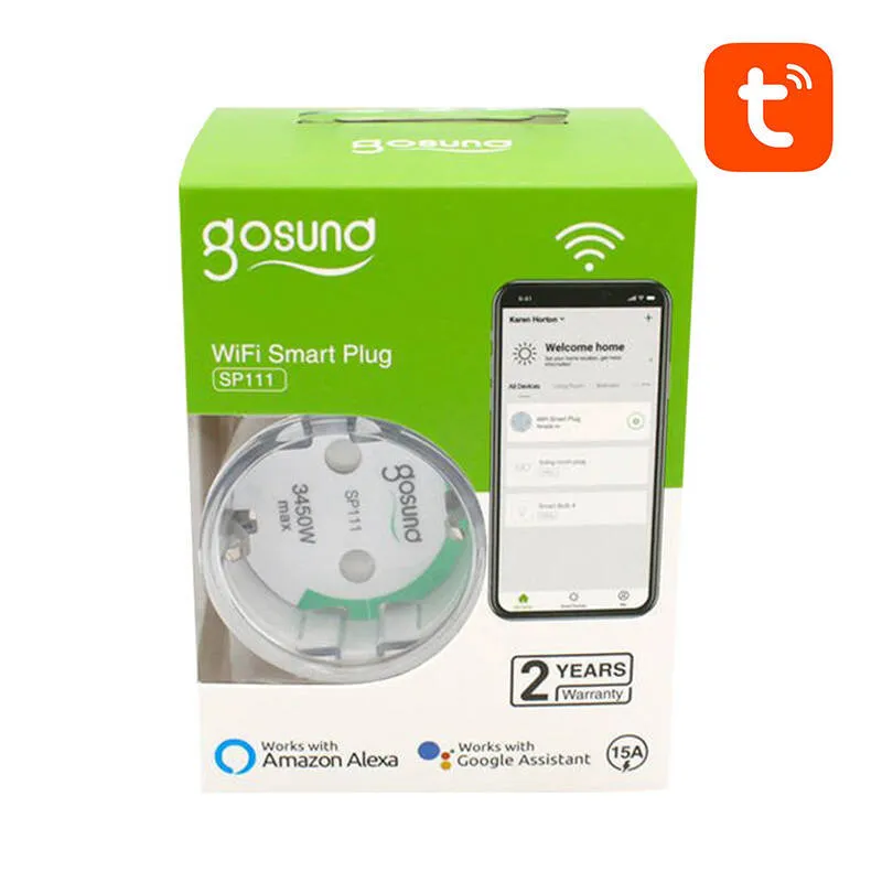 Nutipistik WiFi Gosund SP111 3680W 16A, Tuya 4-pakk universaalne