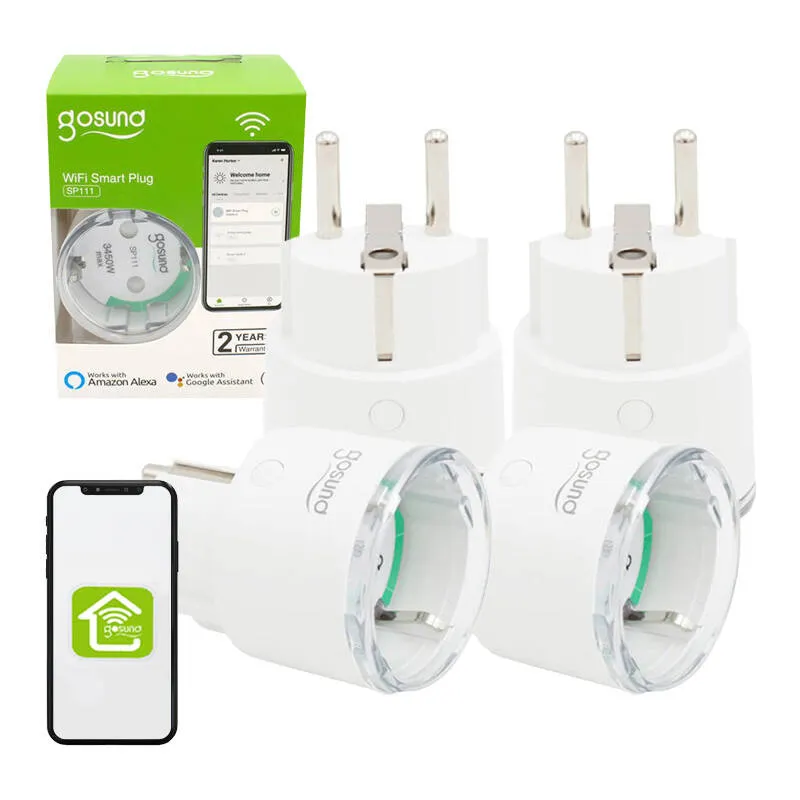 Nutipistik WiFi Gosund SP111 3680W 16A, Tuya 4-pakk universaalne