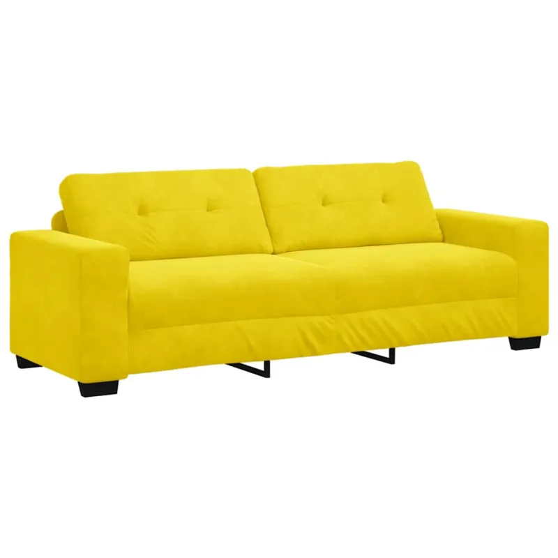 Sofos komplektas 3 pcs Geltona 221 x 80 x 80 cm Aksomas