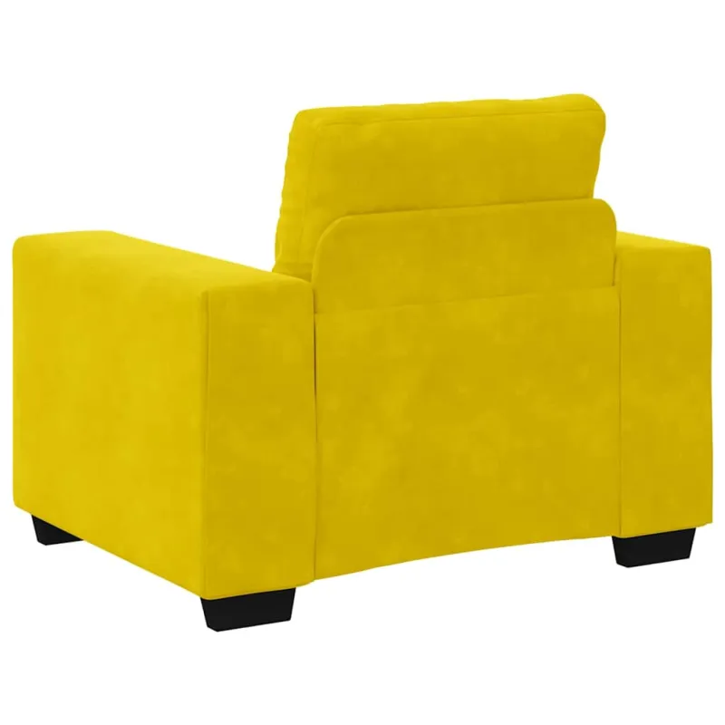 Sofos komplektas 3 pcs Geltona 221 x 80 x 80 cm Aksomas