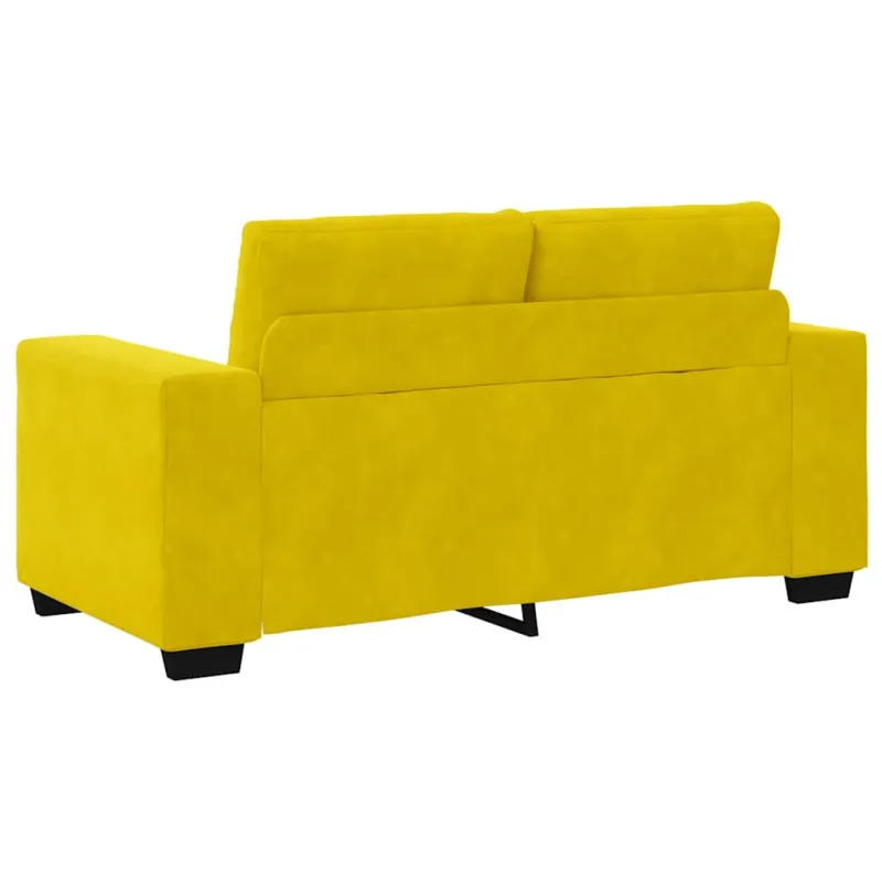 Sofos komplektas 3 pcs Geltona 221 x 80 x 80 cm Aksomas