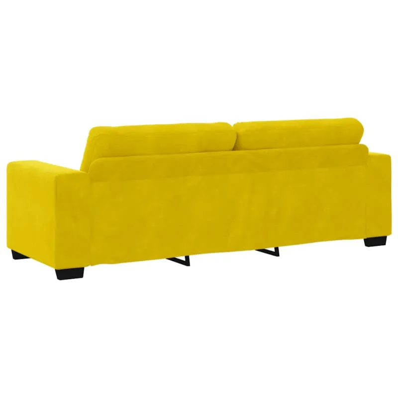 Sofos komplektas 3 pcs Geltona 221 x 80 x 80 cm Aksomas