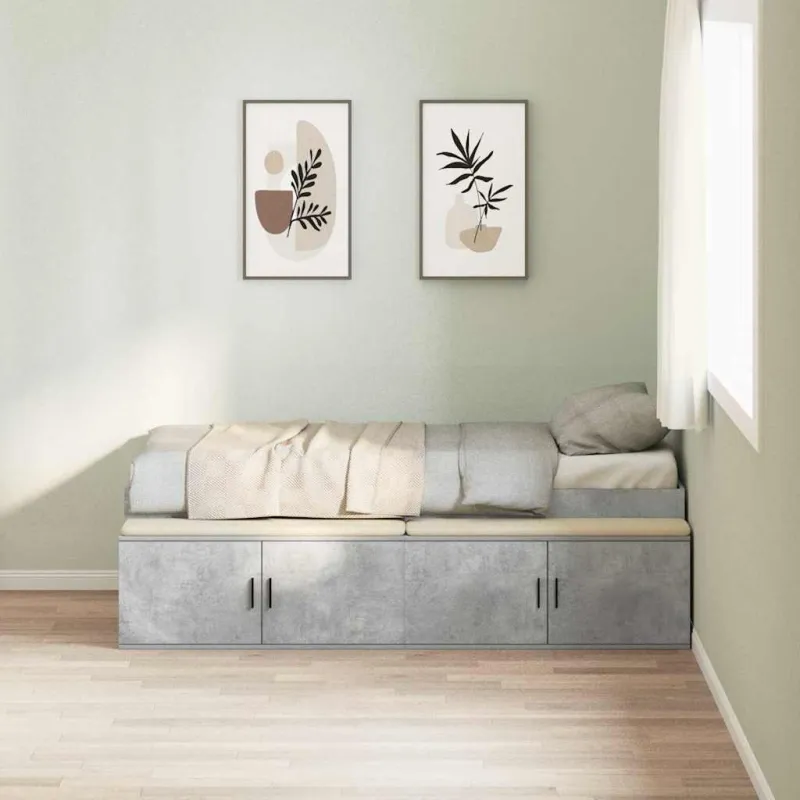 Lovos rėmas Betono pilka 100 x 200 cm Apdirbta mediena