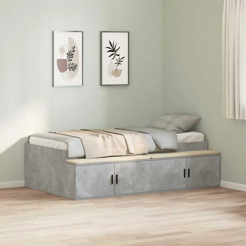 Lovos rėmas Betono pilka 100 x 200 cm Apdirbta mediena
