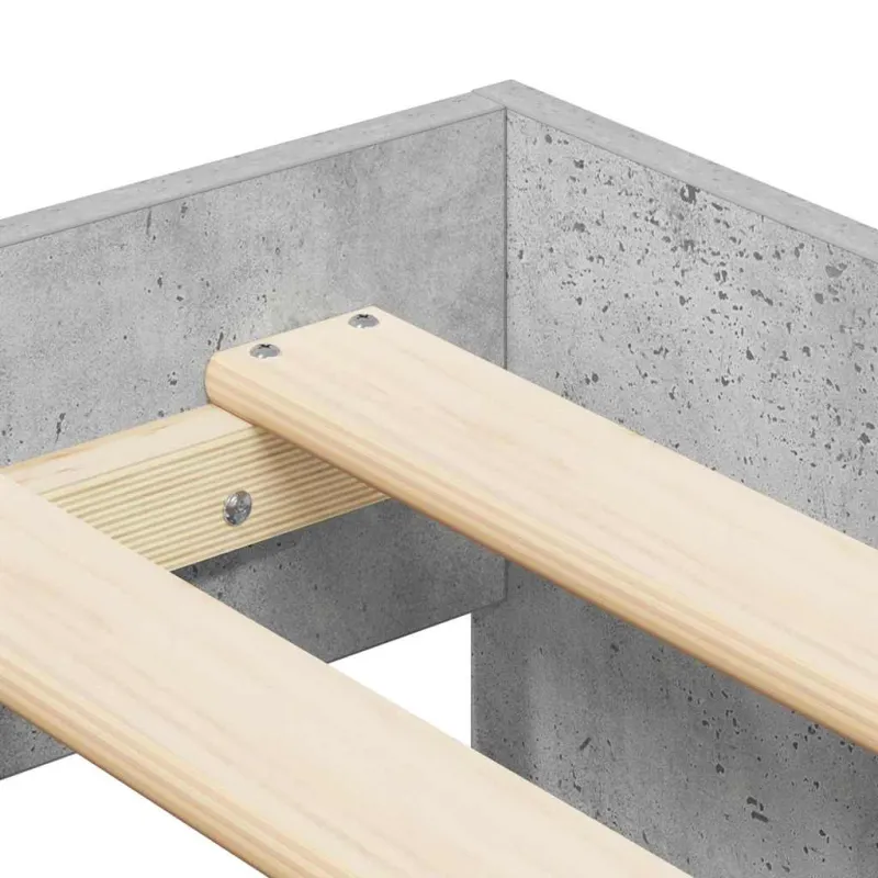 Lovos rėmas Betono pilka 100 x 200 cm Apdirbta mediena