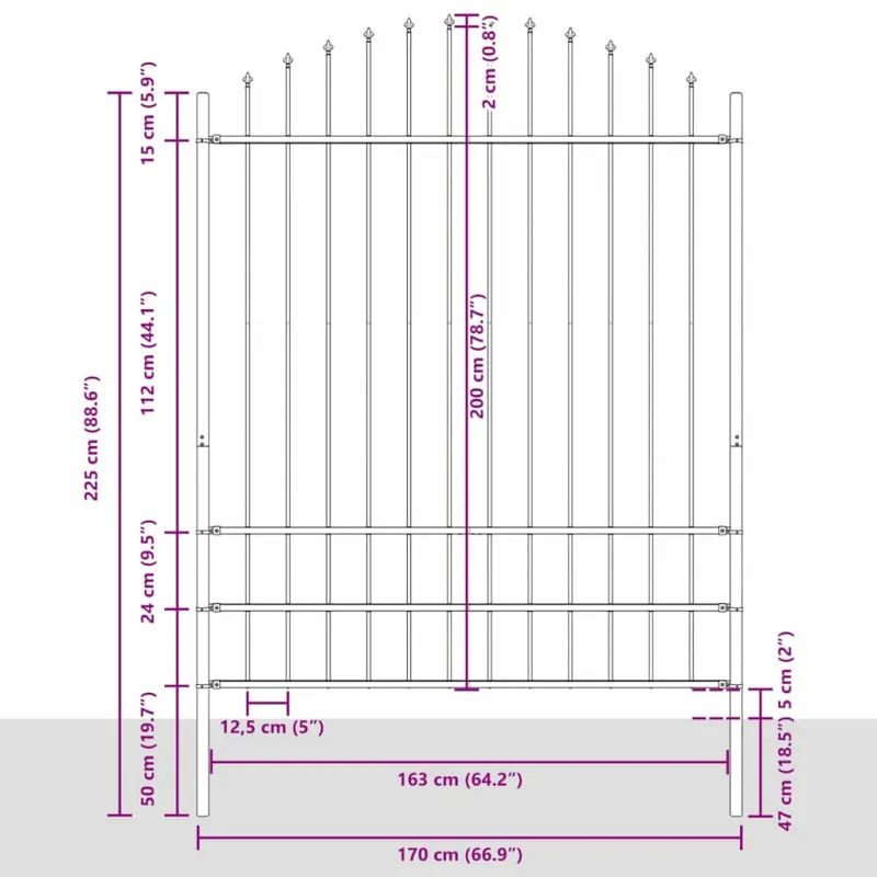 Sodo tvora 3 pcs Pilka 170 x 225 cm