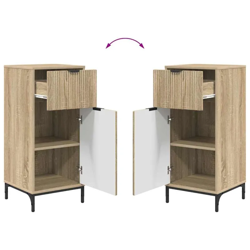 Vonios baldų rinkinys su stalčių 2 pcs Sonoma ąžuolas