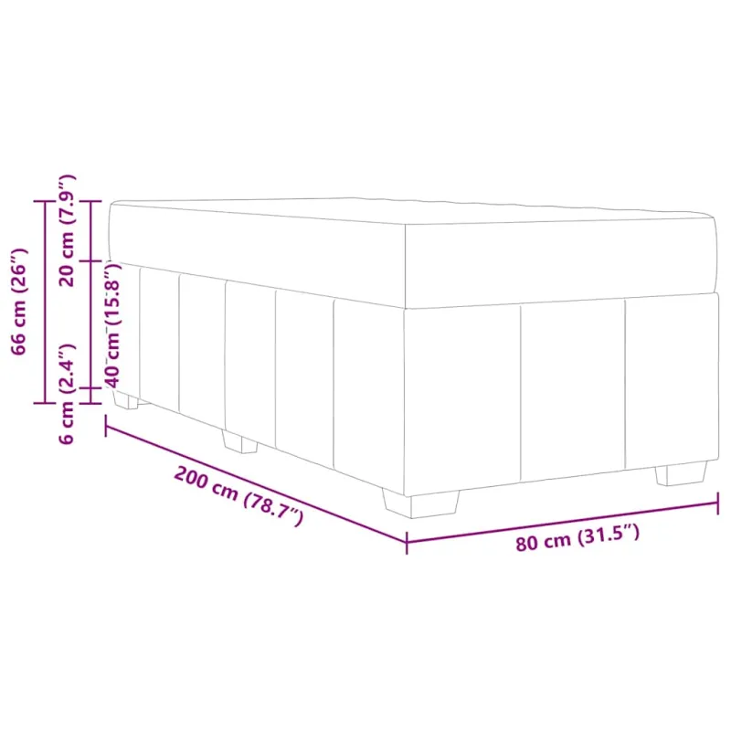 Lovos rėmas su čiužiniu Mėlyna 80 x 200 cm audinys