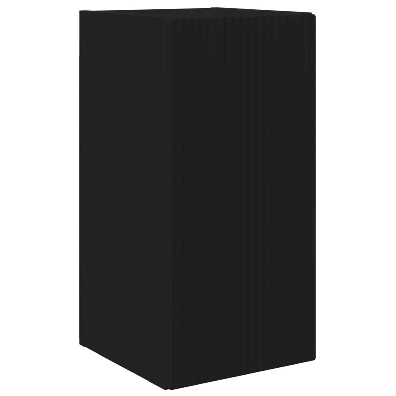 TV spintelių komplektas 2 pcs Juoda Apdirbta mediena