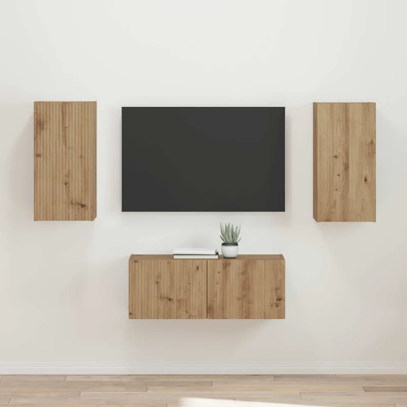 TV spintelių komplektas 2 pcs Amatininkų ąžuolas