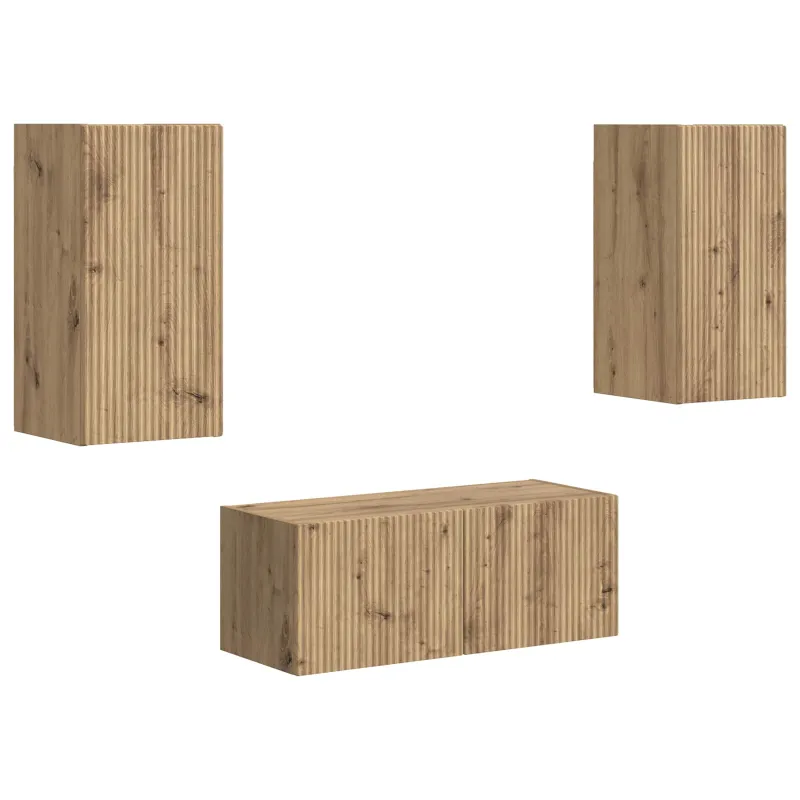 TV spintelių komplektas 2 pcs Amatininkų ąžuolas