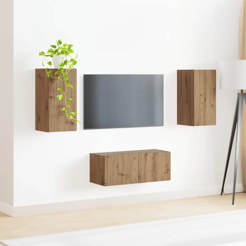 TV spintelių komplektas 2 pcs Amatininkų ąžuolas