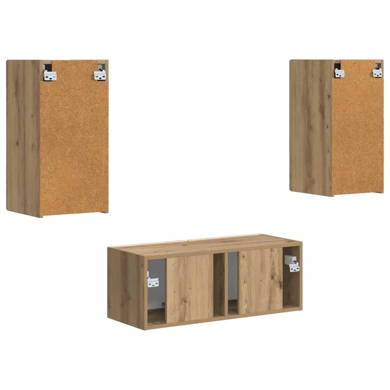 TV spintelių komplektas 2 pcs Amatininkų ąžuolas