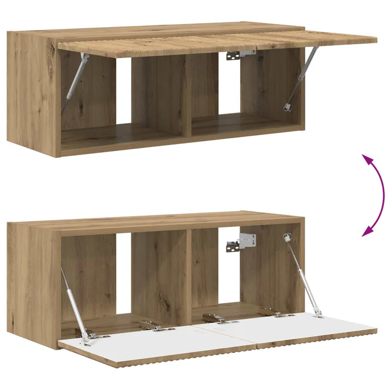 TV spintelių komplektas 2 pcs Amatininkų ąžuolas