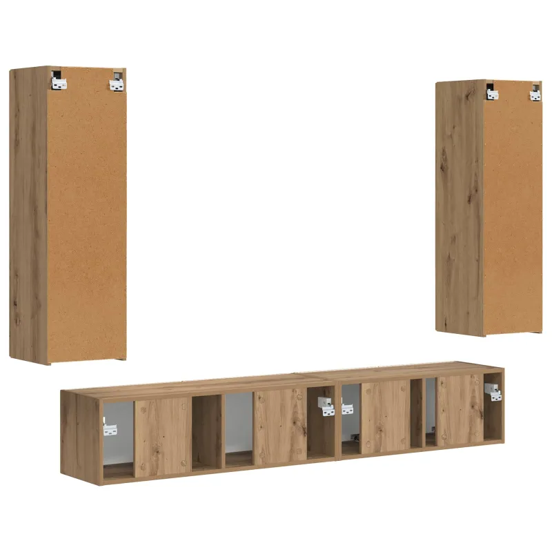 TV spintelių komplektas 3 pcs Amatininkų ąžuolas