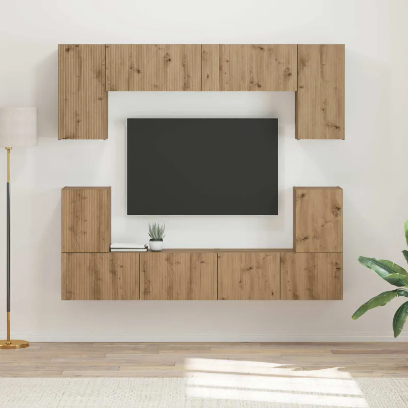 TV spintelių komplektas 5 pcs Amatininkų ąžuolas