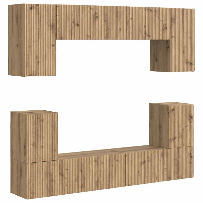 TV spintelių komplektas 5 pcs Amatininkų ąžuolas